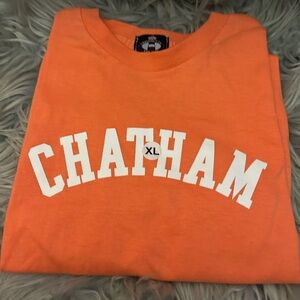 Chatham T Orange logo short sleeve tee  YXLarge  100% cotton